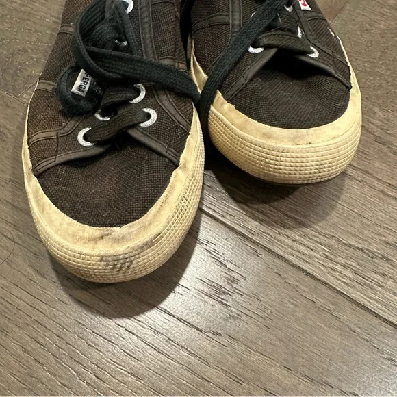 Superga Black and White Cotu Sneakers - Picture 6 of 9